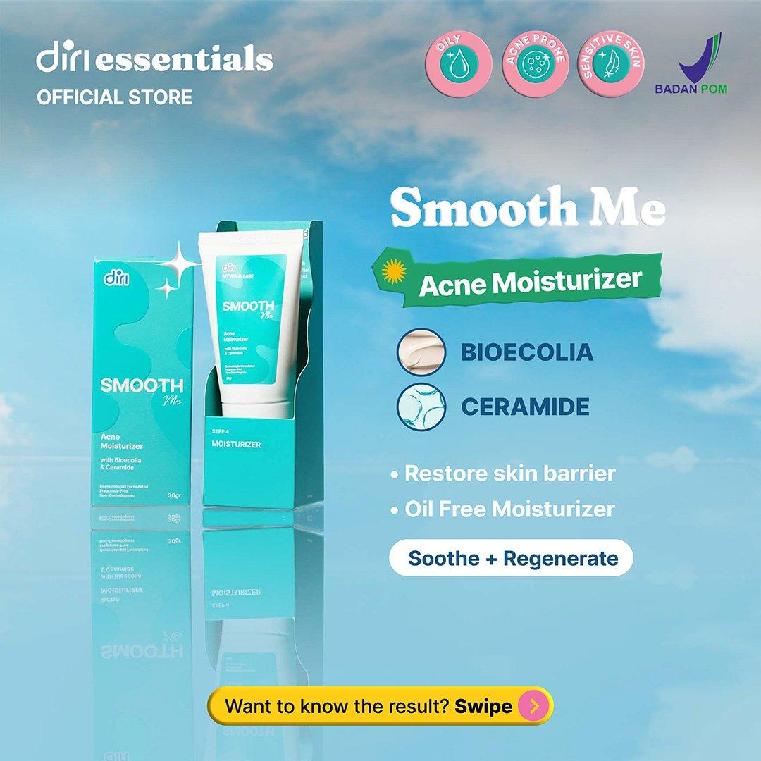 Diri Essentials SmoothME Acne Moisturizer With Bioecolia And Ceramide 30 gr Pelembab Wajah Untuk Kulit Berjerawat