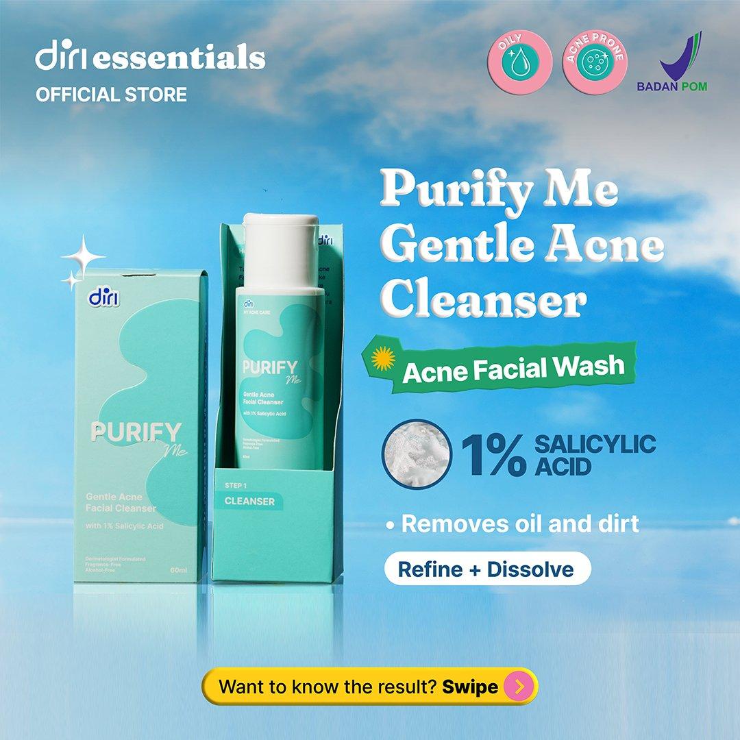 Diri Essentials PurifyME Gentle Acne Facial Cleanser with 1% Salicylic Acid 60 ml Pencuci Muka Kulit Berminyak Berjerawat